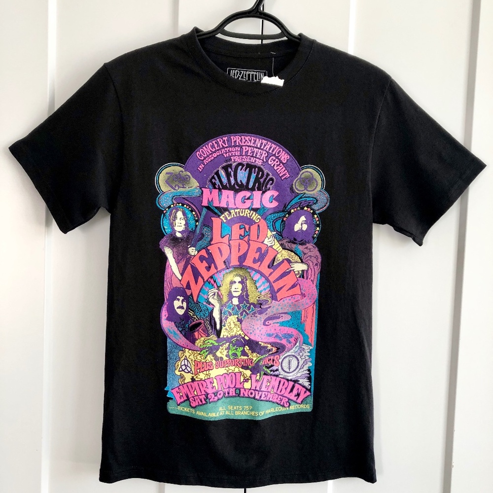 Led Zeppelin, Electric Magic, Concert, Tour, T-Shirt, Womens Size S, NEW No Tags